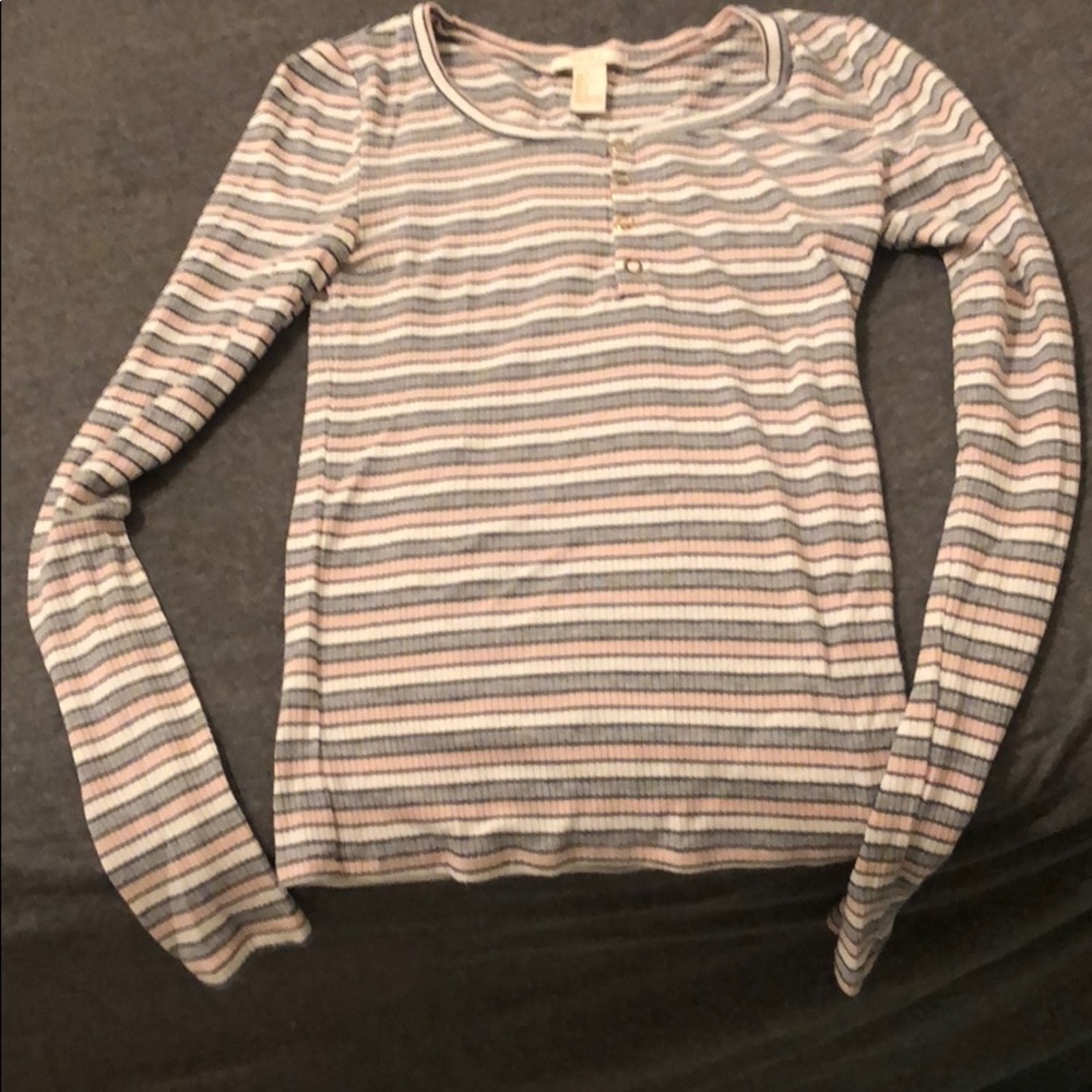 long sleep striped shirt